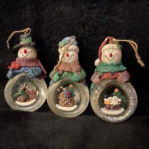 Festive Snowman Holiday Ornaments Set